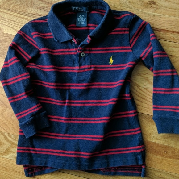 ralph lauren long sleeve striped polo